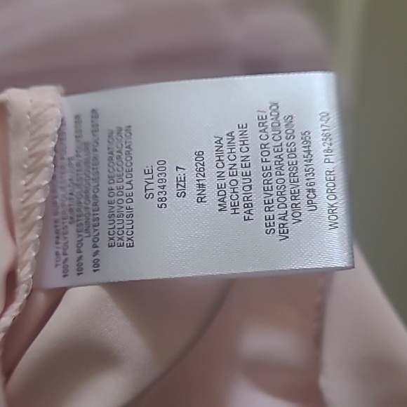 Badgley Mischka Girls' Beaded Illusion Multi-Tier Dress - Little Kid, Sz 7 - Picture 6 of 8